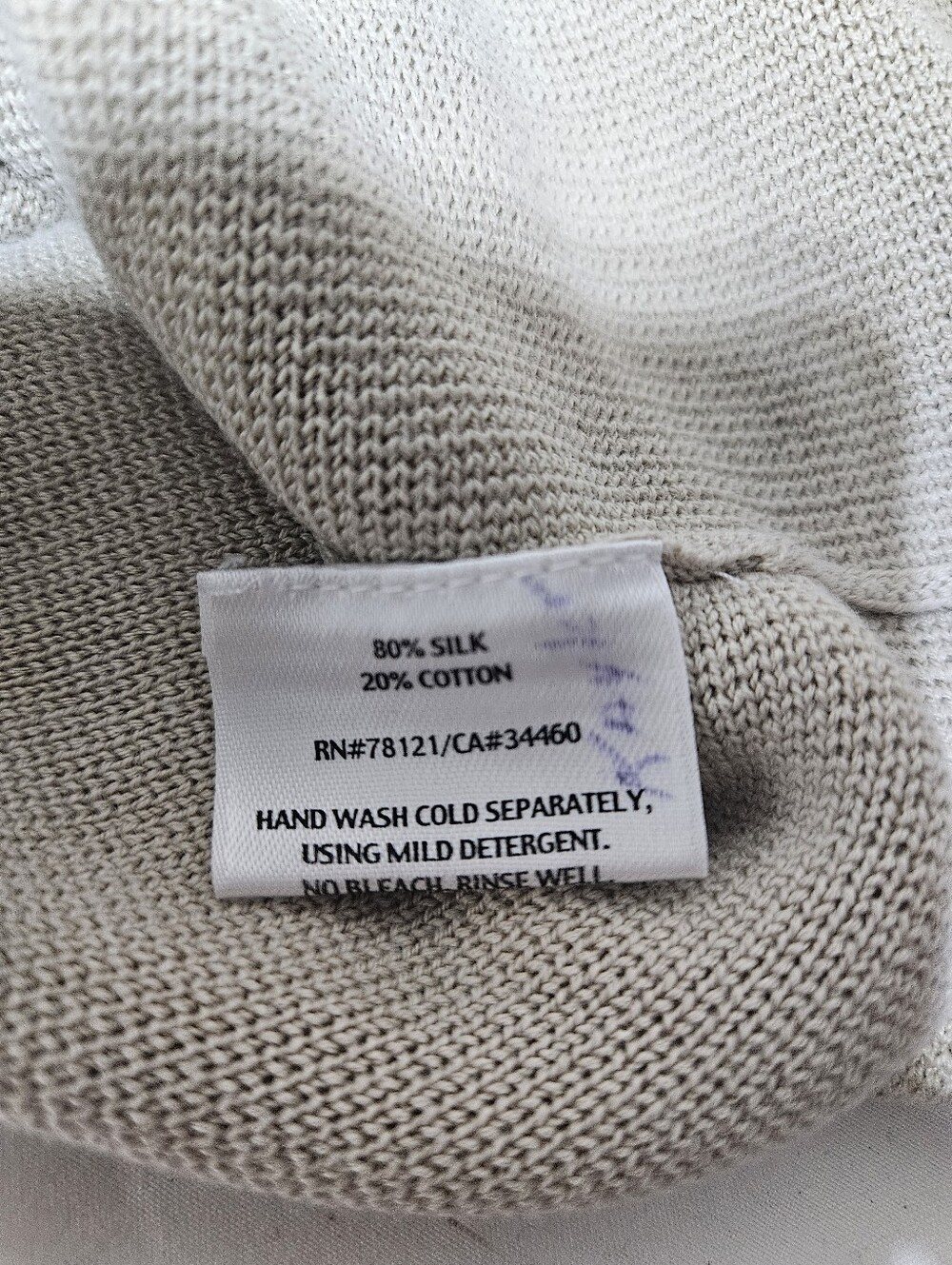 Eileen Fisher Silk Cotton Cardigan Jacket Beige Minimalist Open Neck Sweater M - Picture 4 of 6